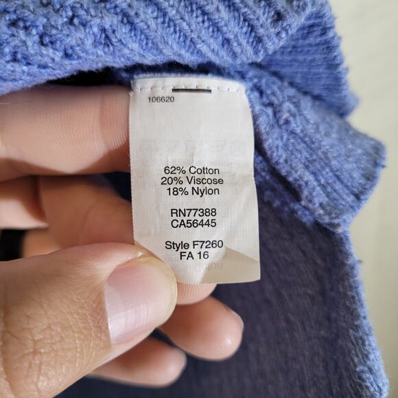 Madewell Sweater Womens Medium Blue Knit Pullover Crew Neck Casual EUC - Picture 5 of 8